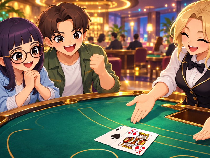 Players at a blackjack table in the HavFun social casino